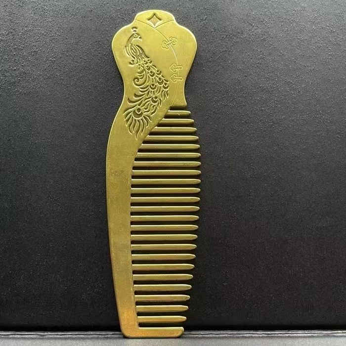 Solid Brass Comb Handmade Durable Thick Large Hair Comb Home Use Accessory