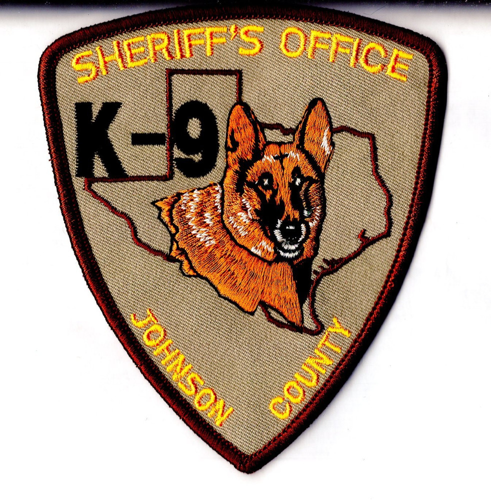 Vintage Sheriff's Office Johnson County K-9 Shoulder Patch NEVER USED
