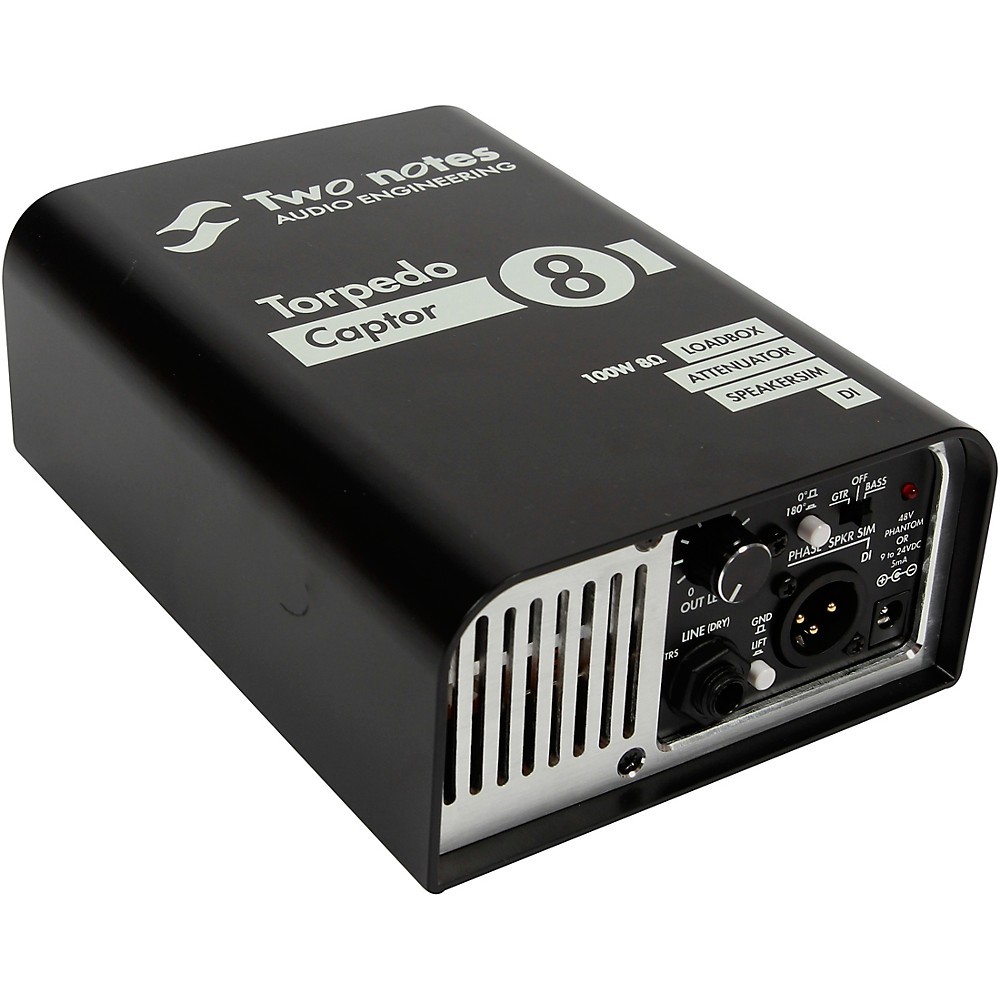 Two Notes Audio Engineering Torpedo Captor Loadbox/Attenuator/DI Black 8 Ohm