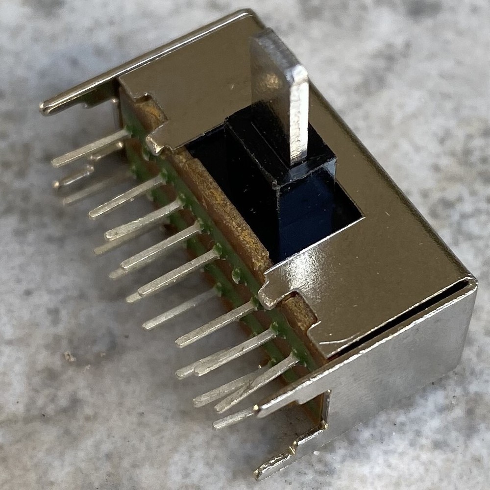 Slide Switch SK43D01 - 4P3T for Audio Projects, Four Poles-Three Throws x 2pcs