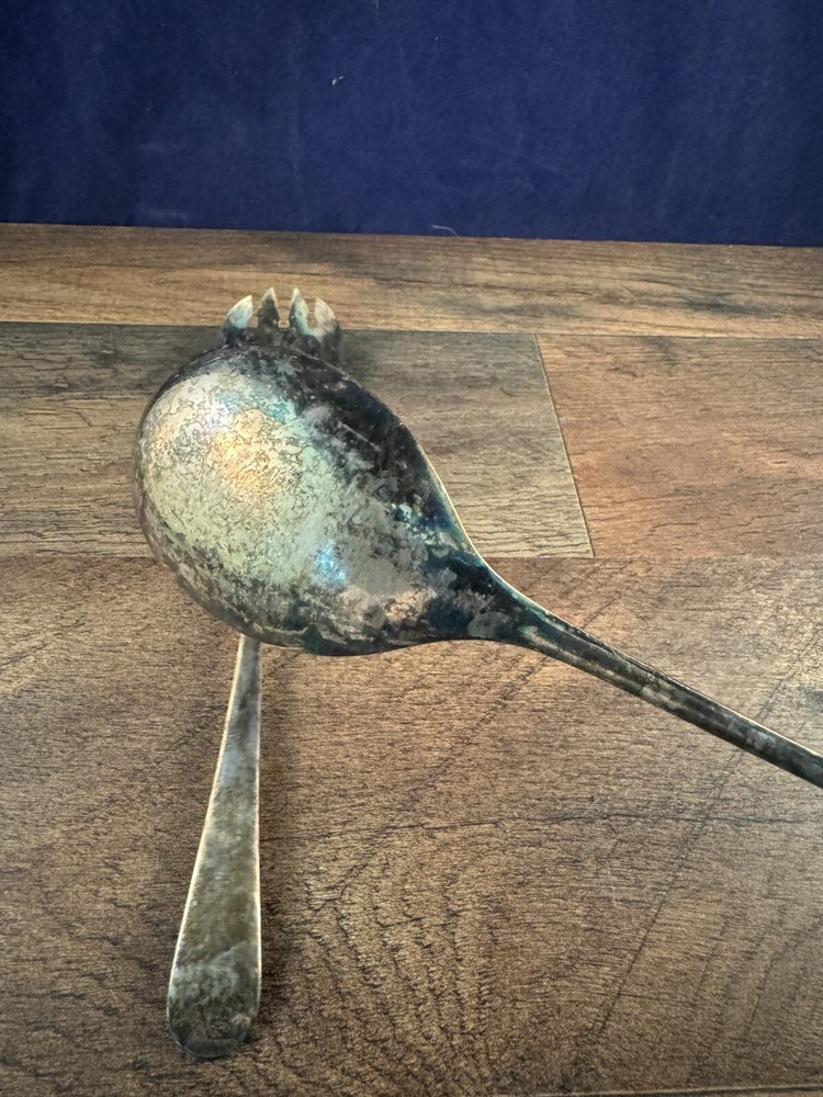 EPNS Silverplated Salad Server Set Plain Pattern Modern Design