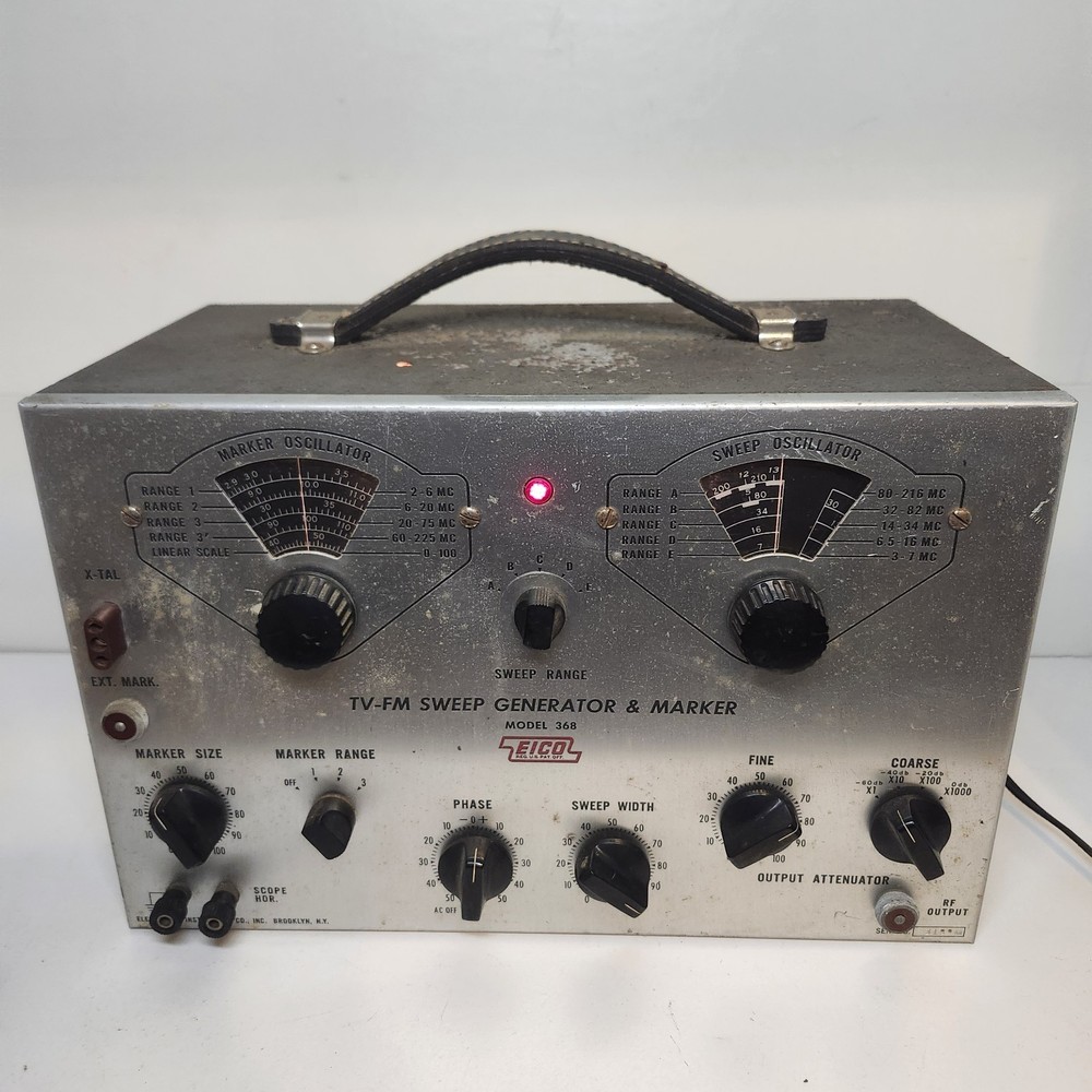 Vintage Eico TV-FM Sweep Generator & Marker Model 368-Untested Powers on