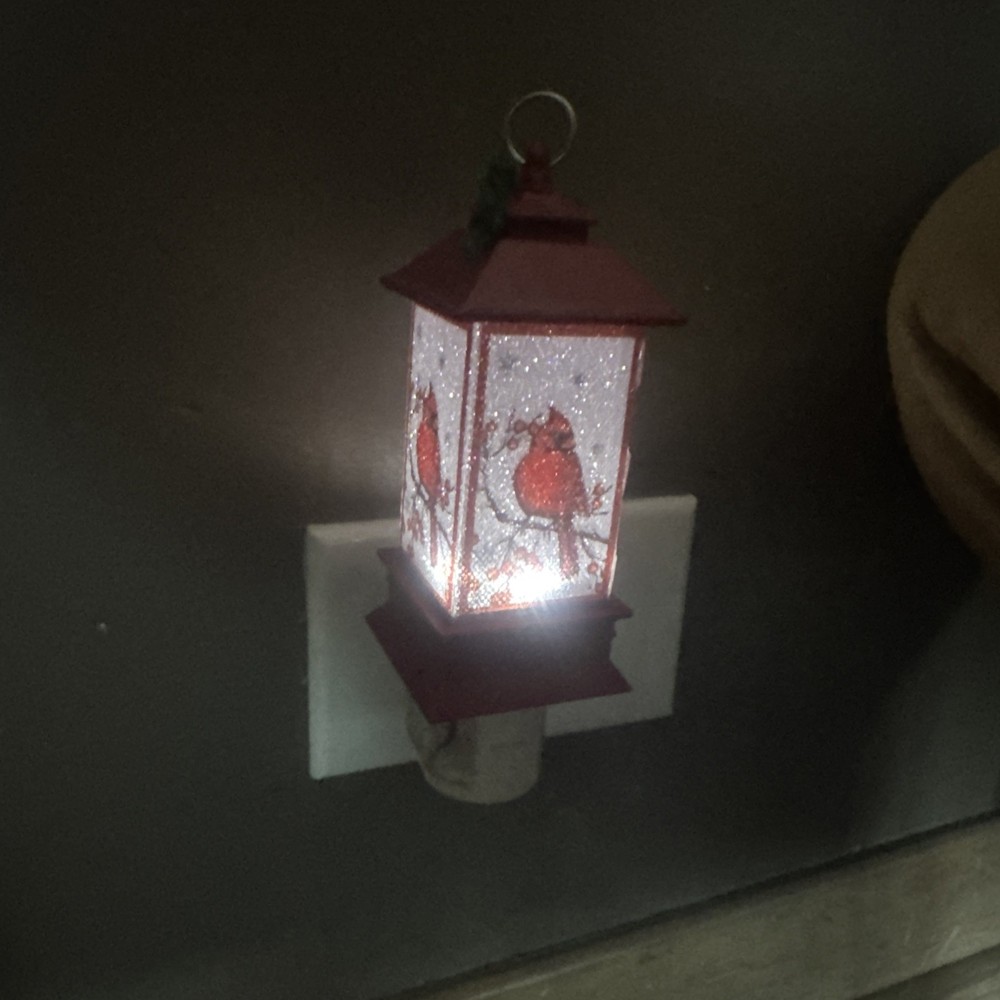 Cardinal Night Light Plug In Glitter Light