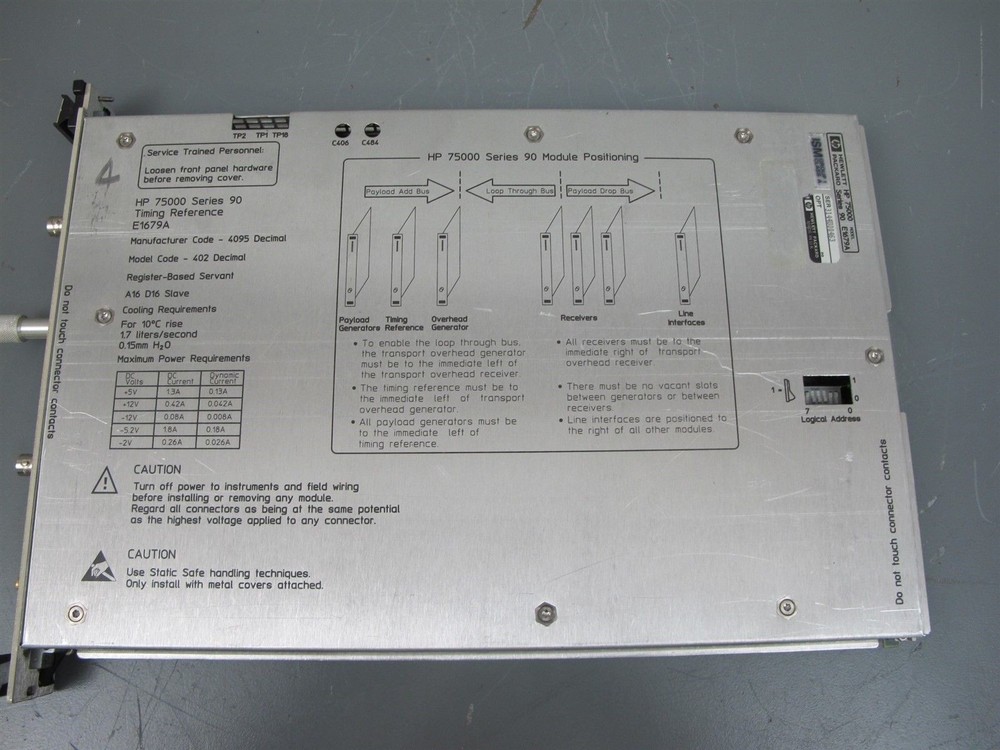 Hewlett Packard HP E1679A Sonet/SDH Timing Reference VXI Module