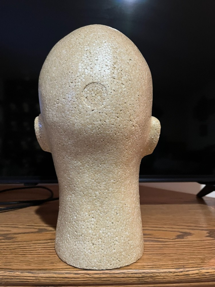 Styrofoam Head bronze 18" high.