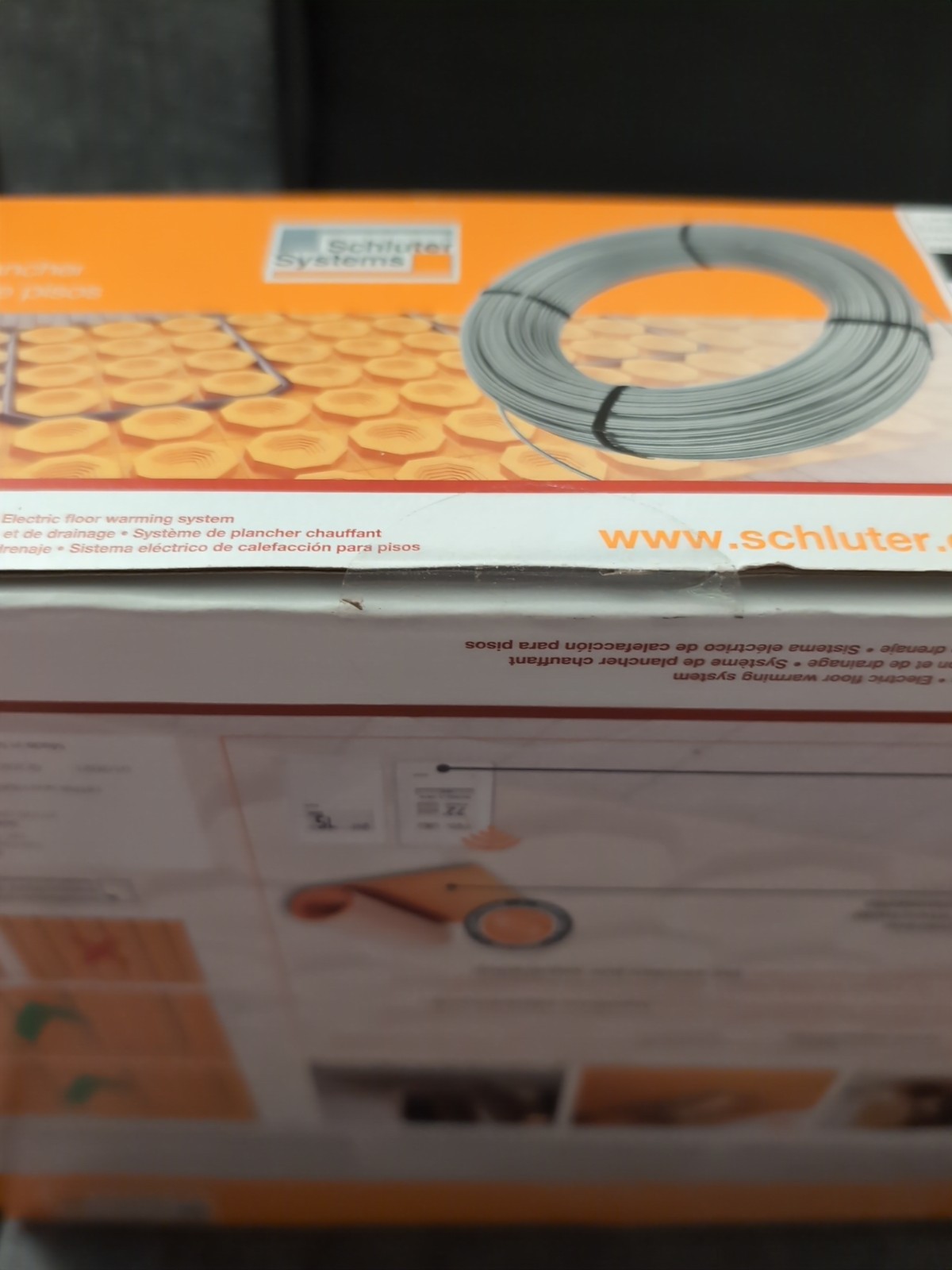 Schluter DITRA-HEAT DHEHK24011 Floor Heating Cable 240V 35.3 Ft- (10.7 Sqft)
