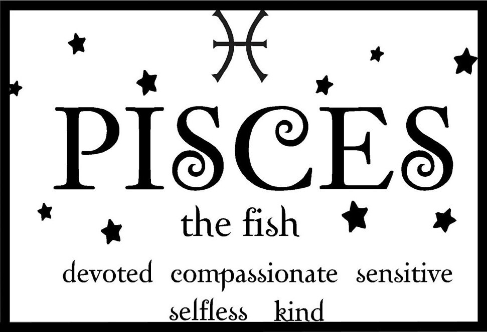 Pisces The Fish Devoted Compassion Sensitive Selfless  Zodiac Celestial -MAGNET