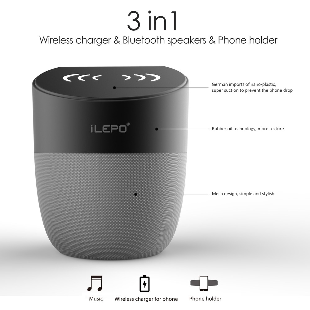 Mini altoparlante Bluetooth e caricabatterie e docking station wireless compatib