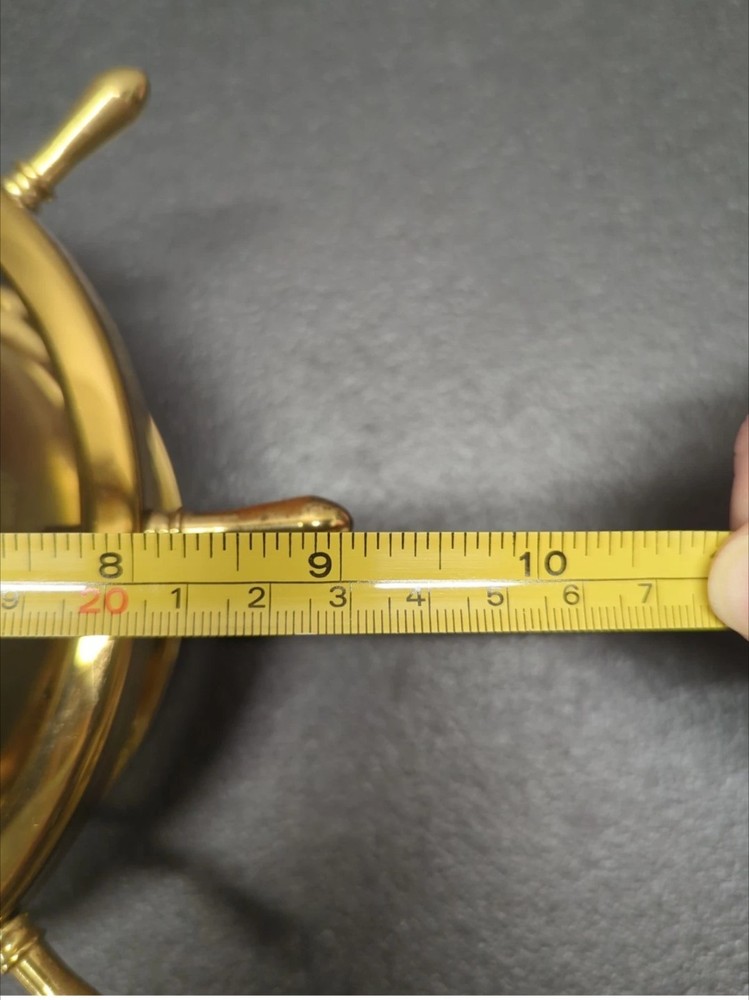 Vintage Seth Thomas Helmsman Ship Wheel Brass Clock** Unknown Working Condition