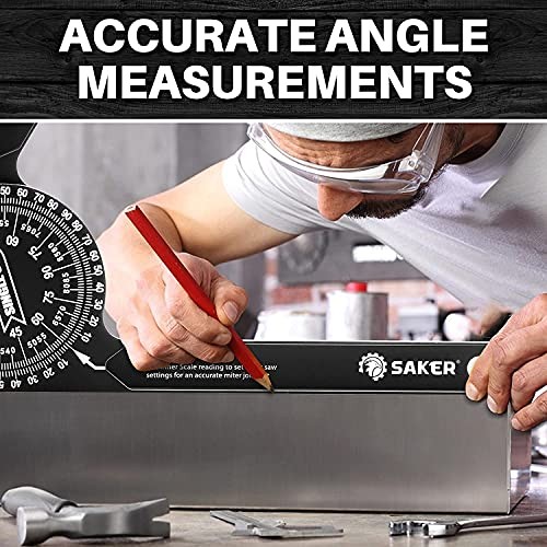 Miter Saw Protractor|7-Inch Aluminum Protractor Angle Finder Featuring 1 Pack