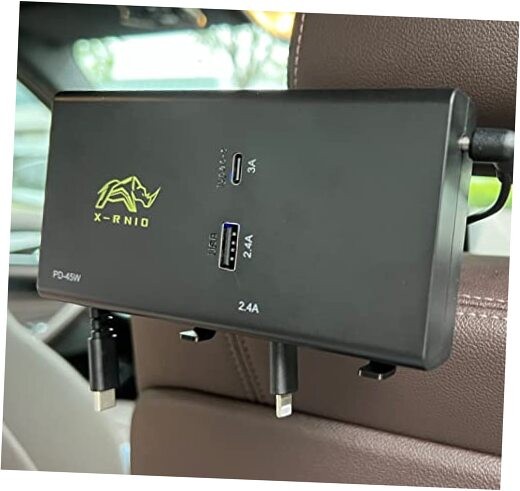 Retractable Backseat Car Phone Charger,Compatible with iPhone & Android Phones