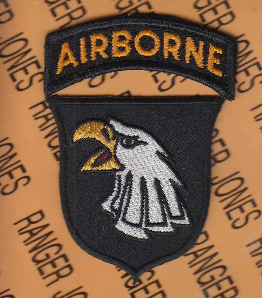 US Army 101st Airborne Division Air Assault 3.5" Attack 2 piece patch c/e B