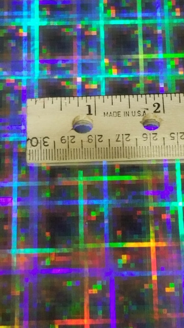 Silver Plaid Pattern Holographic Diffractive Sign Vinyl 24" x 10 ft Roll