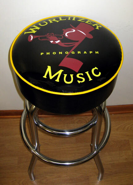 Wurlitzer Jukebox Phonograph Music Bar Stool Stools