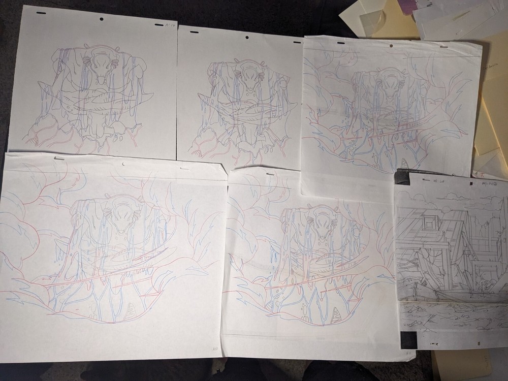 ULTIMATE AVENGERS animation Cel CHITAURI Production Art MARVEL Comic Book  UV2