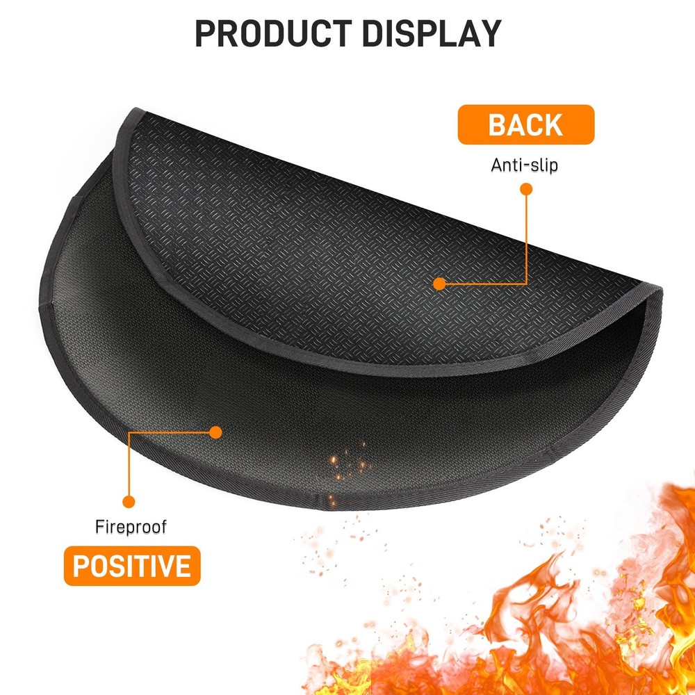 20 inch Fire Pit Mat Round 4 Layer Under Grill Mat Fireproof Fire Protector