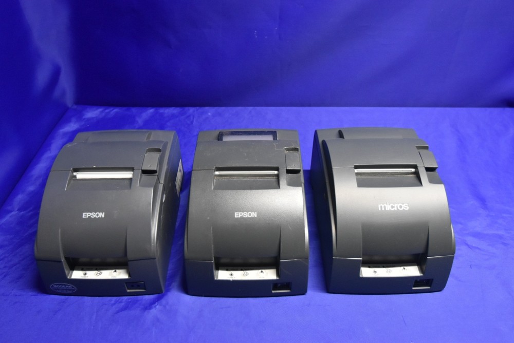 3X LOT MICROS/EPSON IDN -  TMU220B AUTO CUT KITCHEN PRINTER