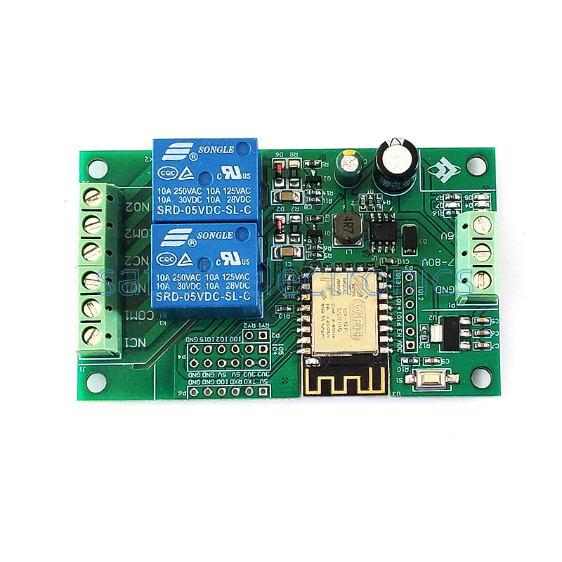 5V ESP8266 WiFi Relay Module Dual Channel ESP-12F Development Doard