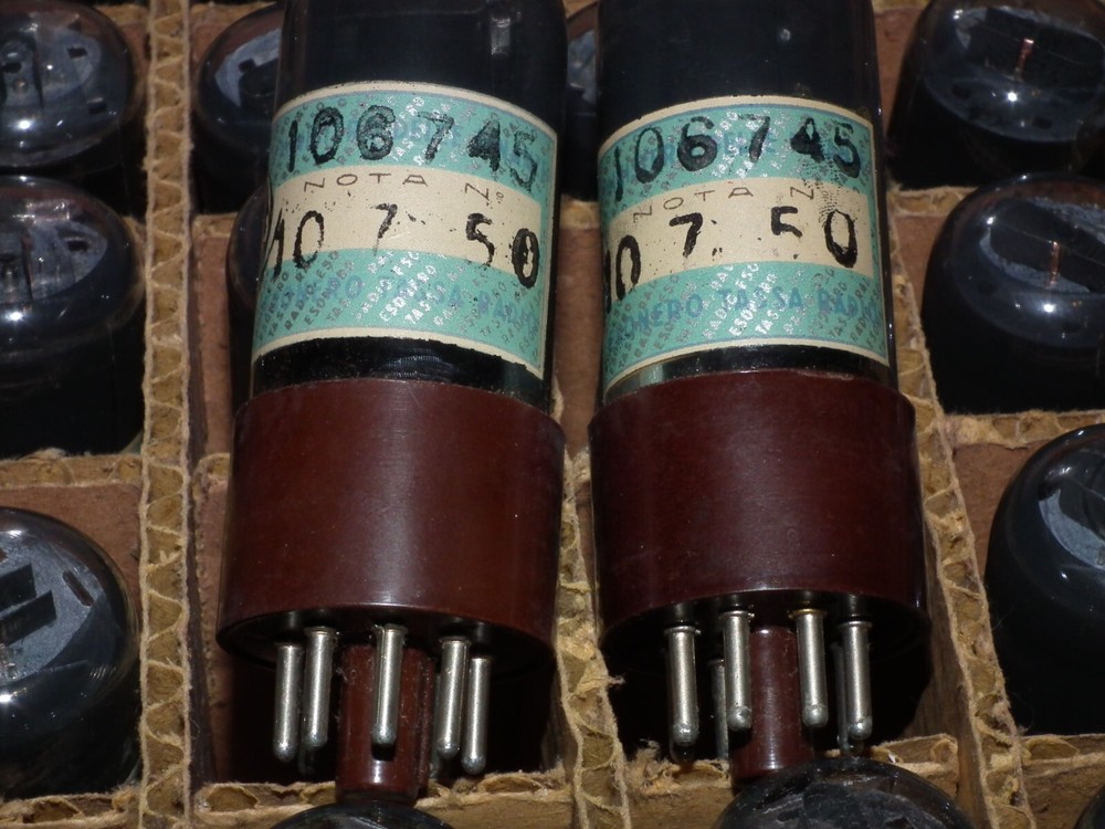 Platinum Matched Pair 6F6GT Fivre NOS Master Pack Box (Quads available)