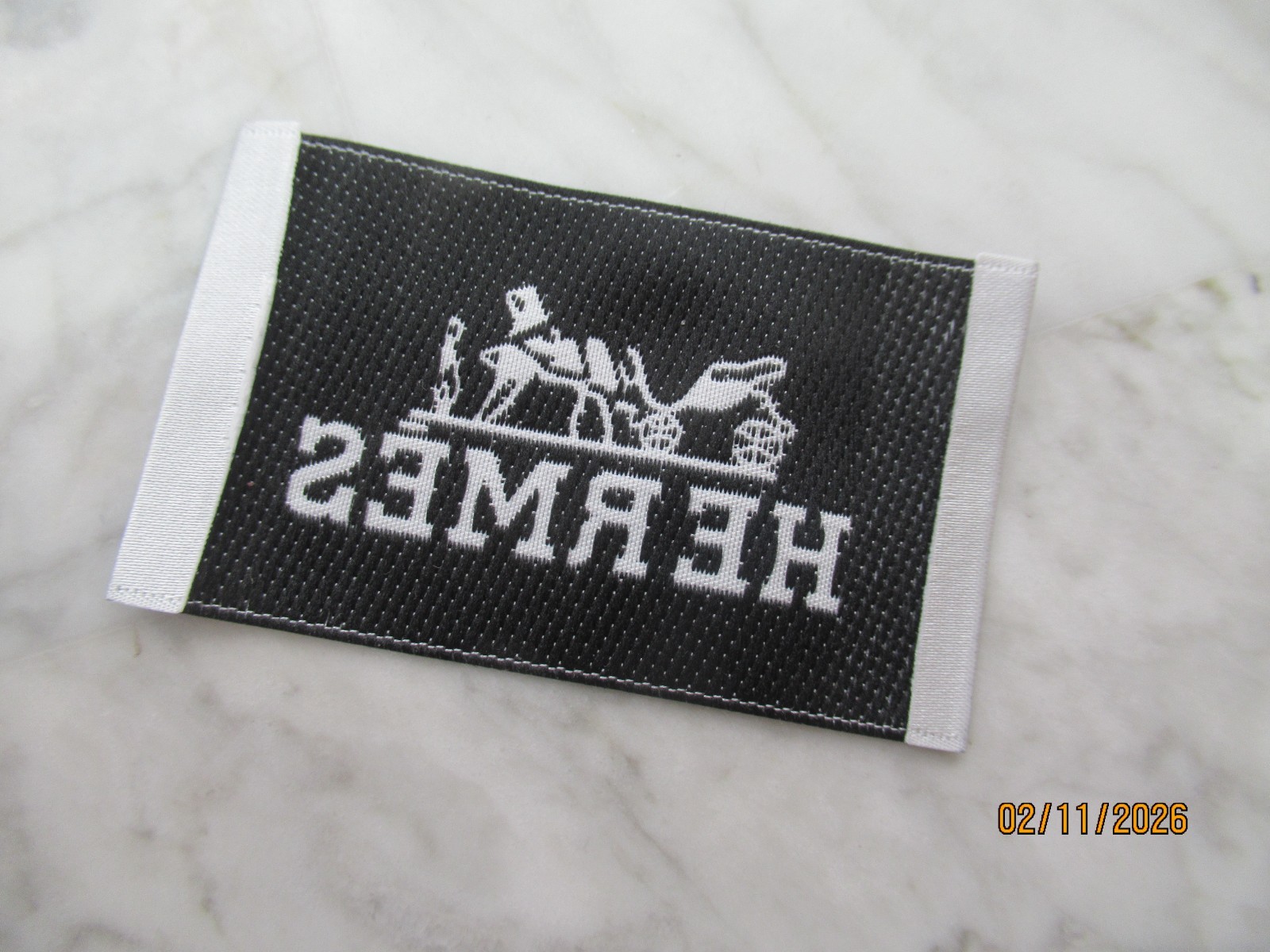 HERMES 1 Designer Tag LABEL Replacement Sewing Accessories 3'' lot 1