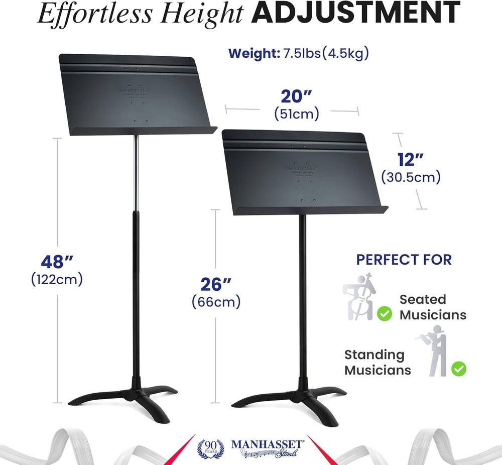 Professional Grade Music Stand - Easy Adjustability