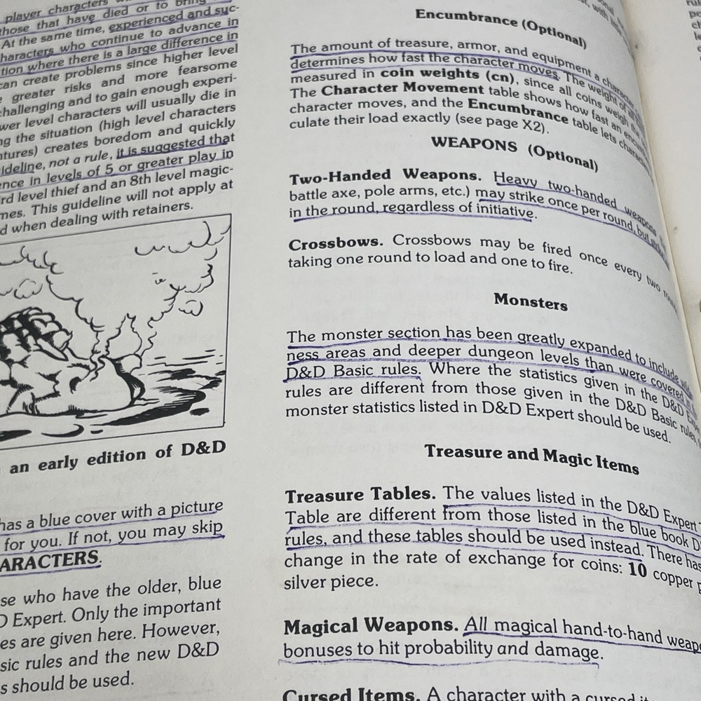 Expert Rulebook D&D basic TSR BECMI Dungeons Dragons First printing 1981