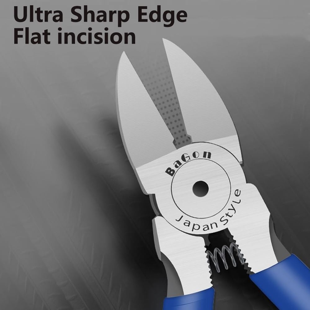Wire Cutters, 5 Inch Precision Diagonal Cutters, Spring Loaded Side Cutting P...