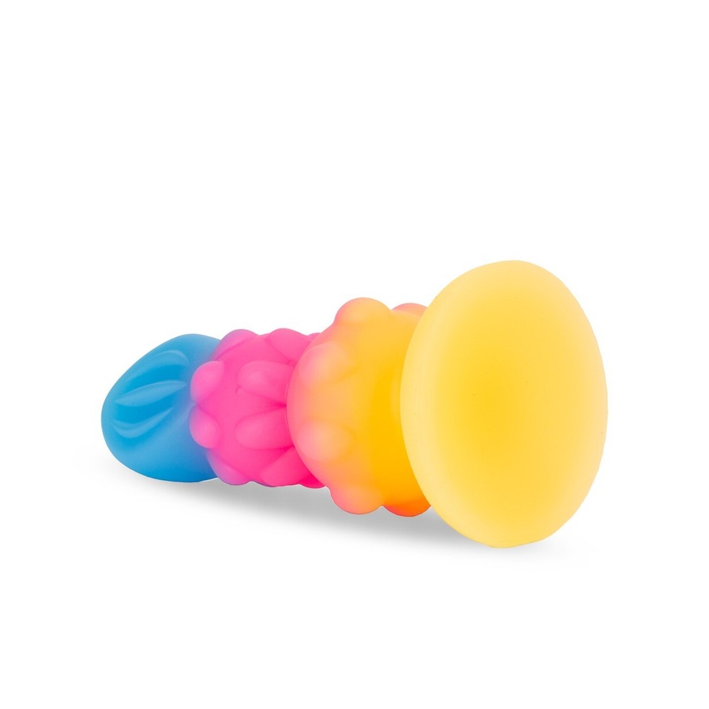 Glow in the Dark Soft Squeezable Silicone Beaded Bumpy Anal Butt Plug Probe