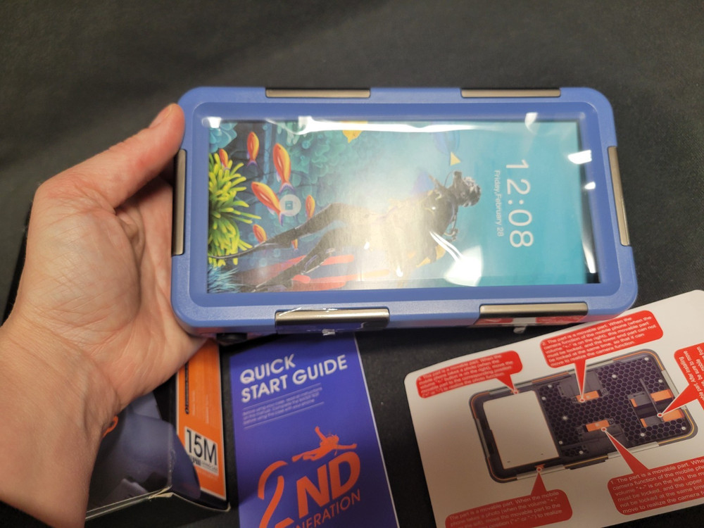 Shellbox Waterproof Diving Case, 2nd Gen 15M Waterproof iPhone/Samsung, Open Box