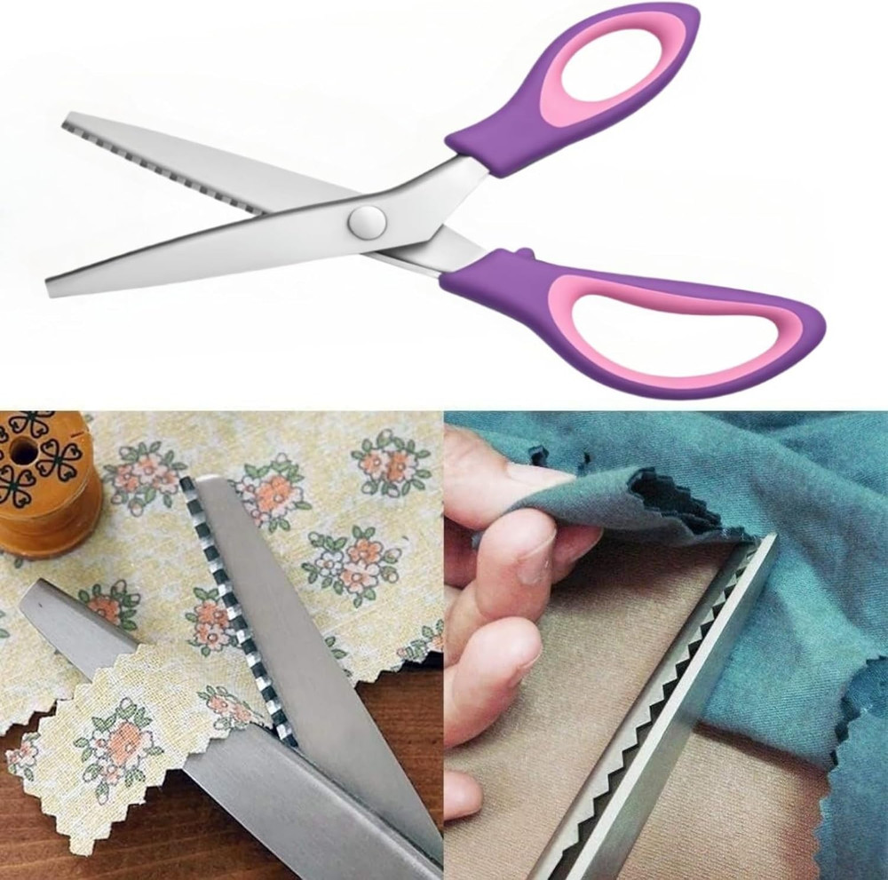 Pinking Shears， Zig Zag Scissors for Fabric，Pinking Shears for Fabric Cutting,Pr