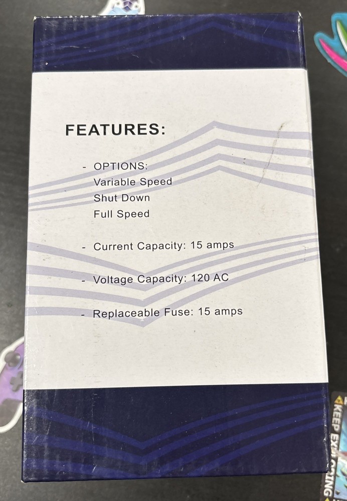 VenTech Variable Dial Router Fan Speed Controller HIGH/MED/LOW, VTSPD-CTRL