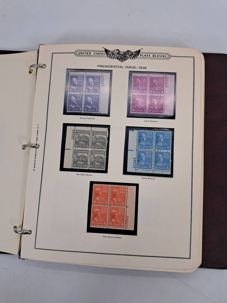 The American Plate Block Album Volume 2 1938-1968 Minkus (129 Plate Blocks)