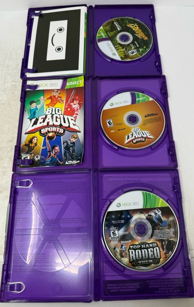 Microsoft Xbox 360 Kinect Sensor Bar W/ 3 Games Tested Bundle Lot