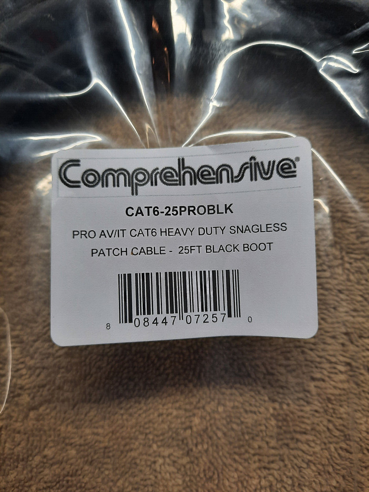 Comprehensive CAT6-25PROBLK - Heavy Duty 25' CAT6 Patch Cable