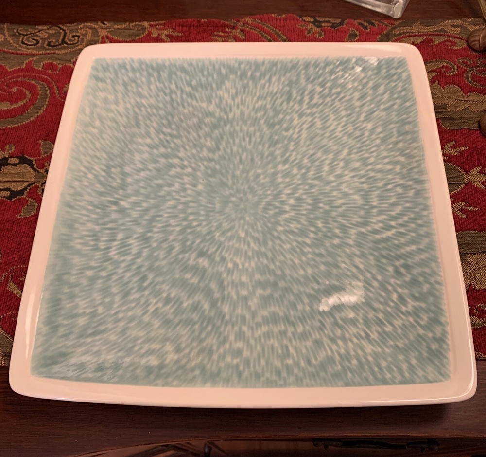 Sango VEGA AQUA 4531 Square 11” Dinner Plates Retired