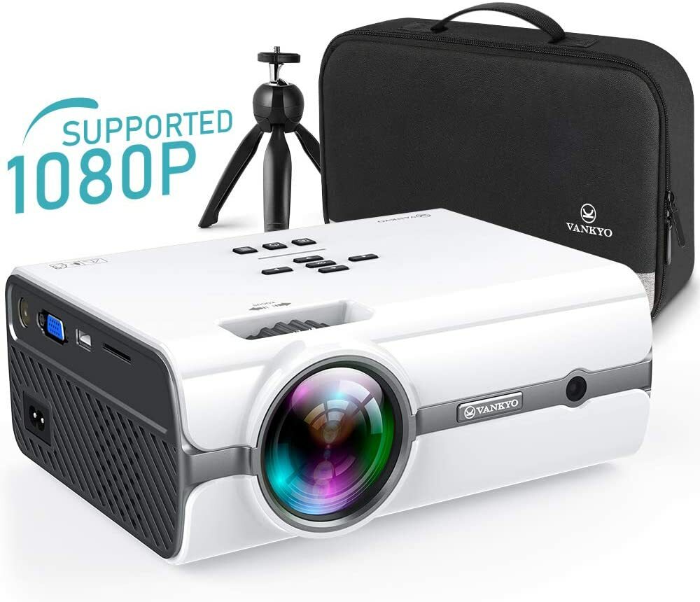 Mini Projector with 1080P Supported, Portable Projector with iOS/Android Connect
