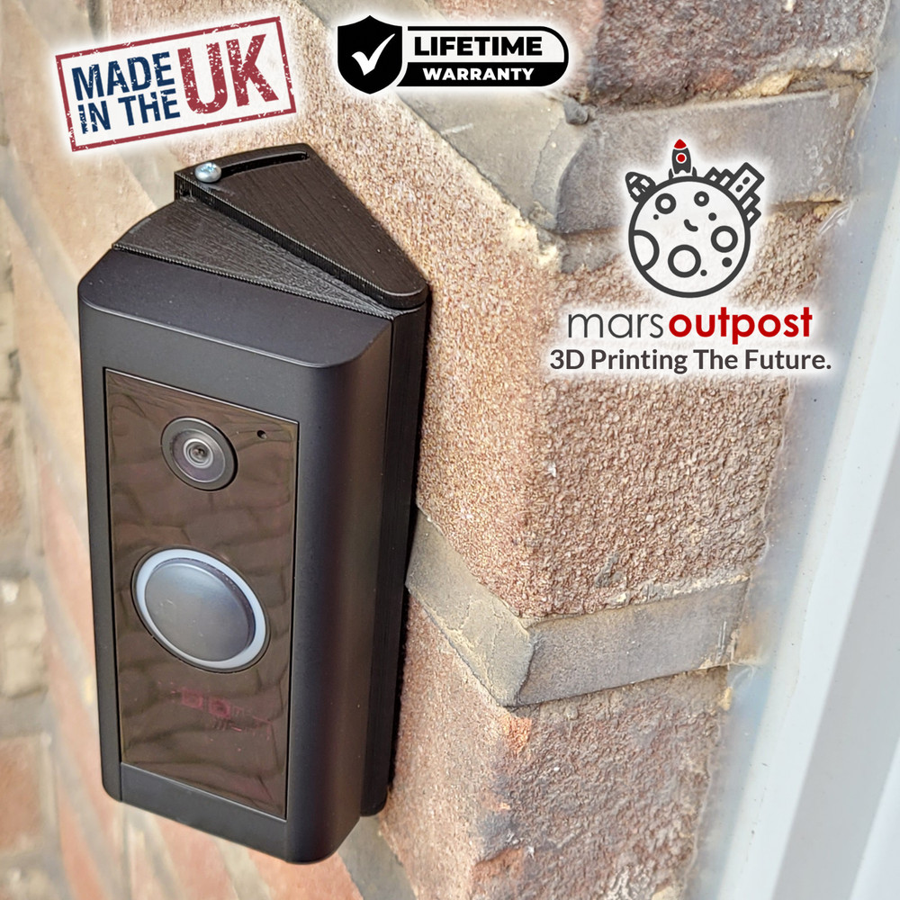 Mars Outpost Adjustable Wedge Bracket 20° - 45° Degree for Ring Doorbell Wired