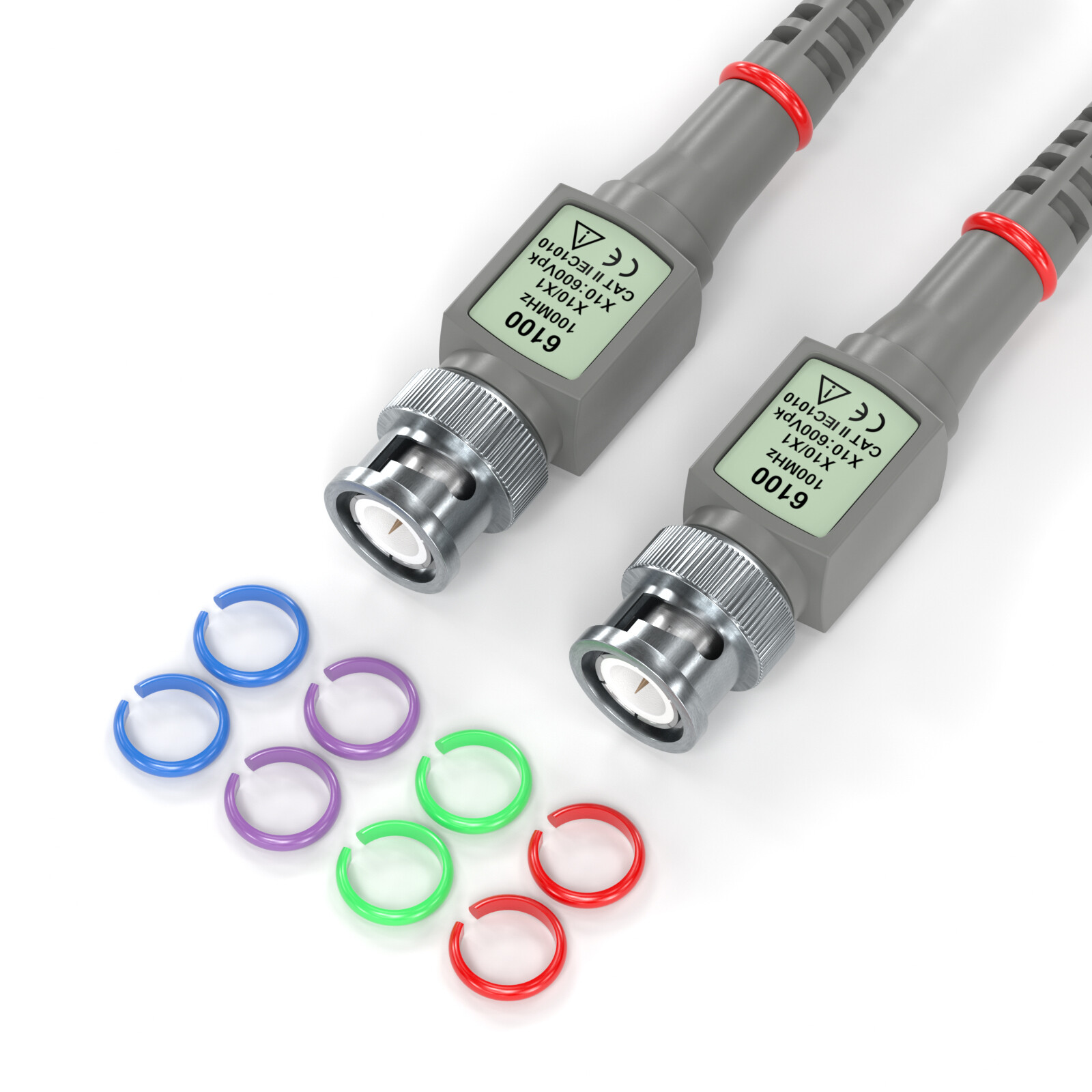 Universal Oscilloscope Probes with Accessories Test Lead Kit 100MHz 1X 10X 2Pack