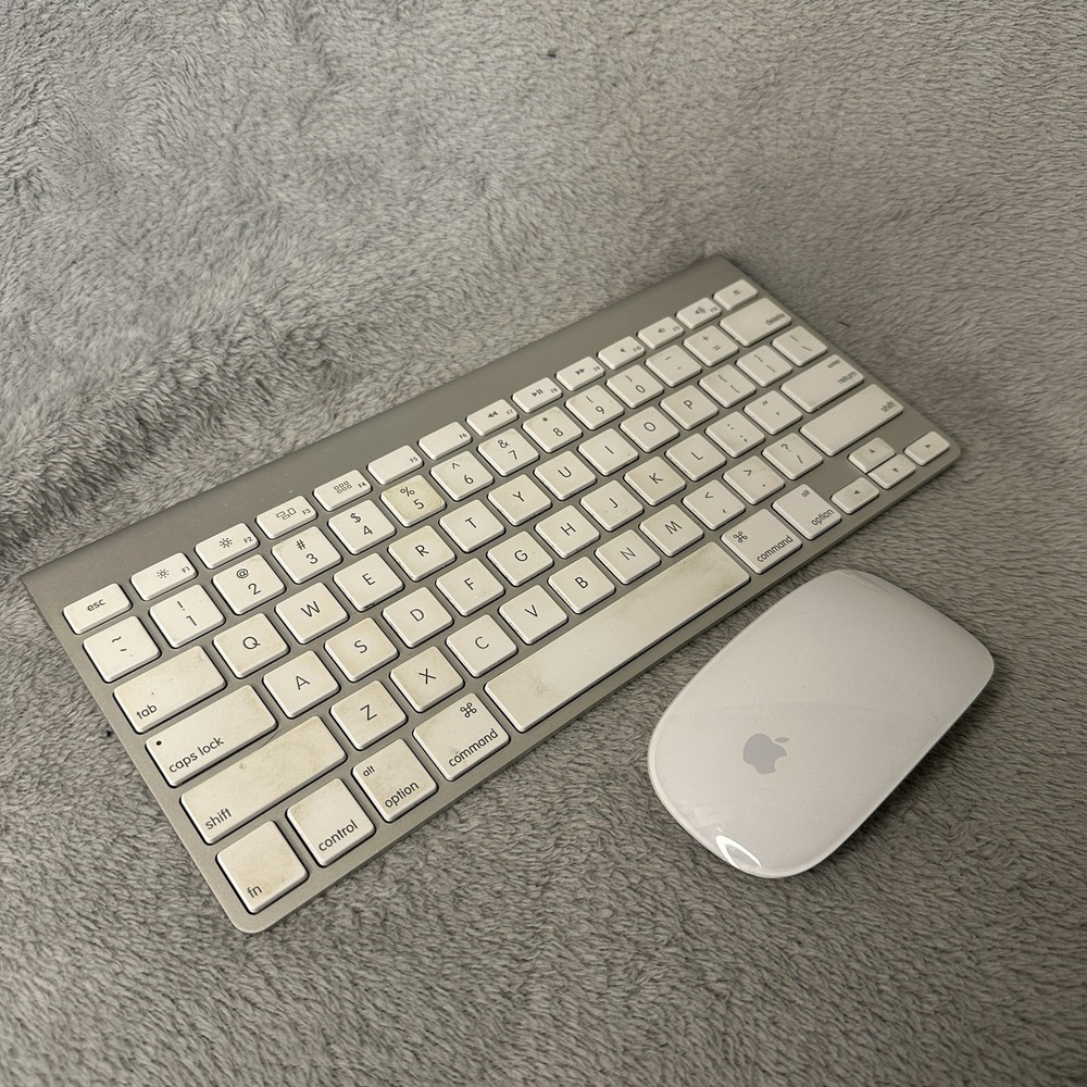 Apple A1314 & A1296 Wireless Keyboard and Mouse Combo Set Mac - Tested
