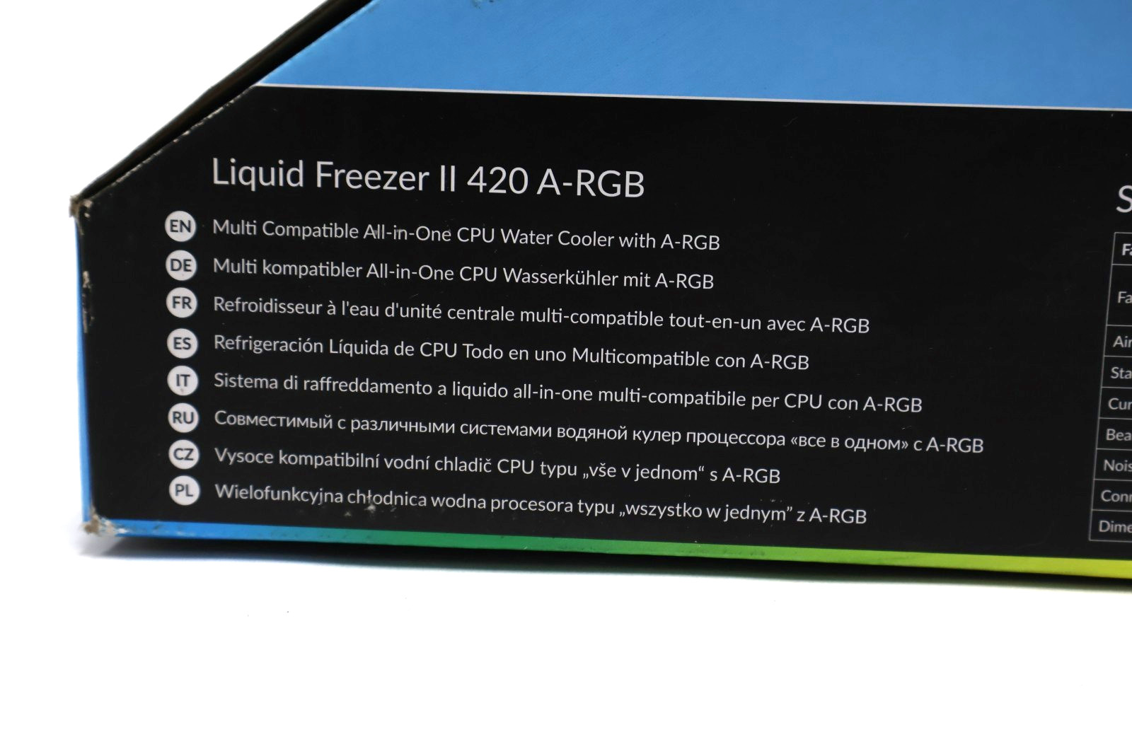 ARCTIC Liquid Freezer II 420 A-RGB Water Cooler Black (OEM) ACFRE00109A NEW