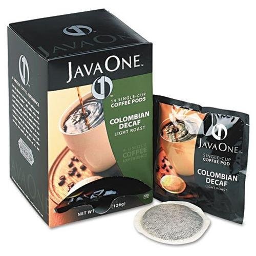 Java Trading 30210 Coffee Pods, Colombian Decaf, Single Cup, Pods,14/box