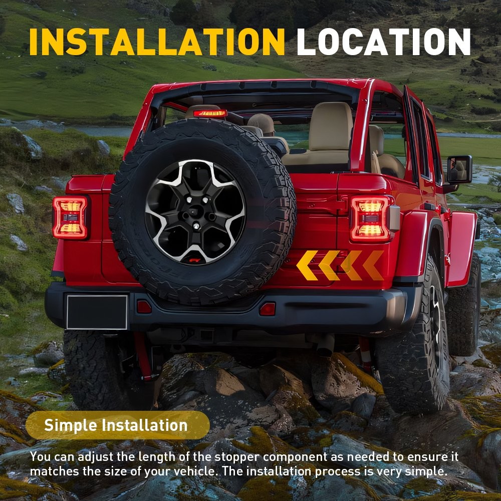 2X Tailgate Bump Stop For Jeep Wrangler JK 2018-23 Spare Tire Carrier Bump Stop