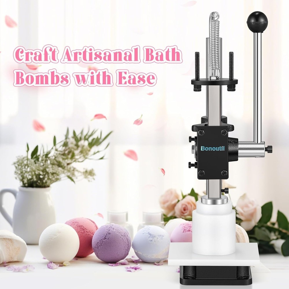 Bath Bomb Press Machine-Heavy Duty Bath Bomb Machine with Mold Kit Adjustable He