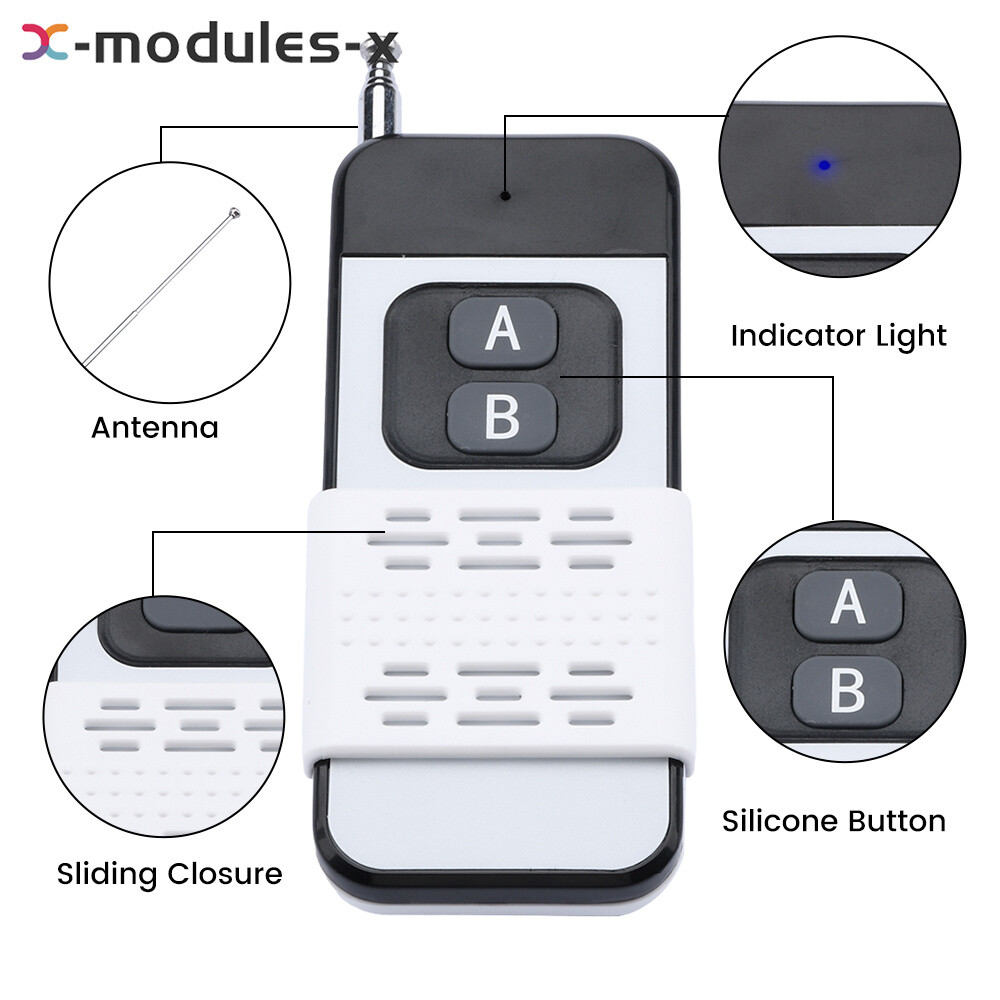 433Mhz High Power Wireless Remote Control Switch 500M For Pump Ceiling Lamp New