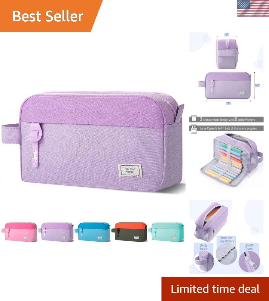 Ample Space Mint Green Pen Case – High-Quality Zippered Stationery Solution