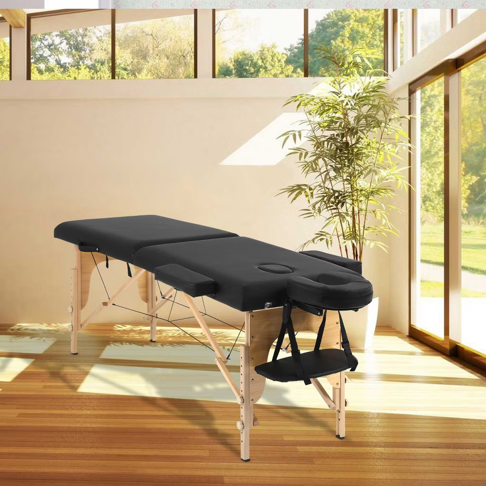 BestMassage Portable Massage Table 2-Fold Spa Bed Adjustable Salon Table