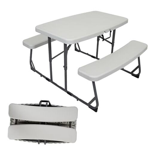 Compact Portable Picnic Table – Foldable Space-Saving Design with Locking Kids