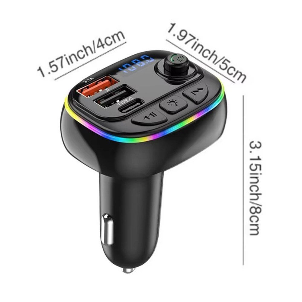 Efficient Car Charger with FM Transmitter Functionality for Music and Calls