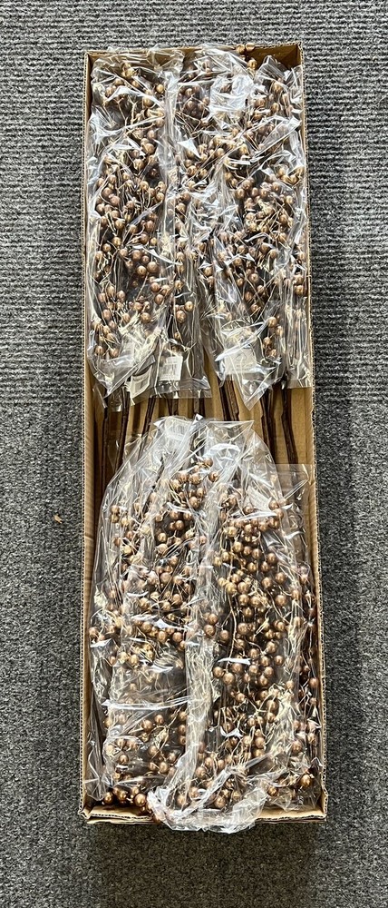 Napco Craft Artificial Berries Copper-colored Spray 12/Box Approx 32”L