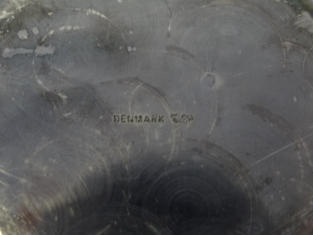 Mid-Century Modern Denmark Hallmark Shark Silverplate Cup Candle Holder Used